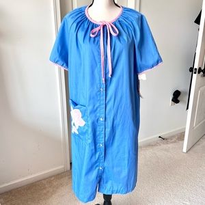 NWT Vintage SMART TIME Button Down Kimono Housecoat Robe—SZ. Medium